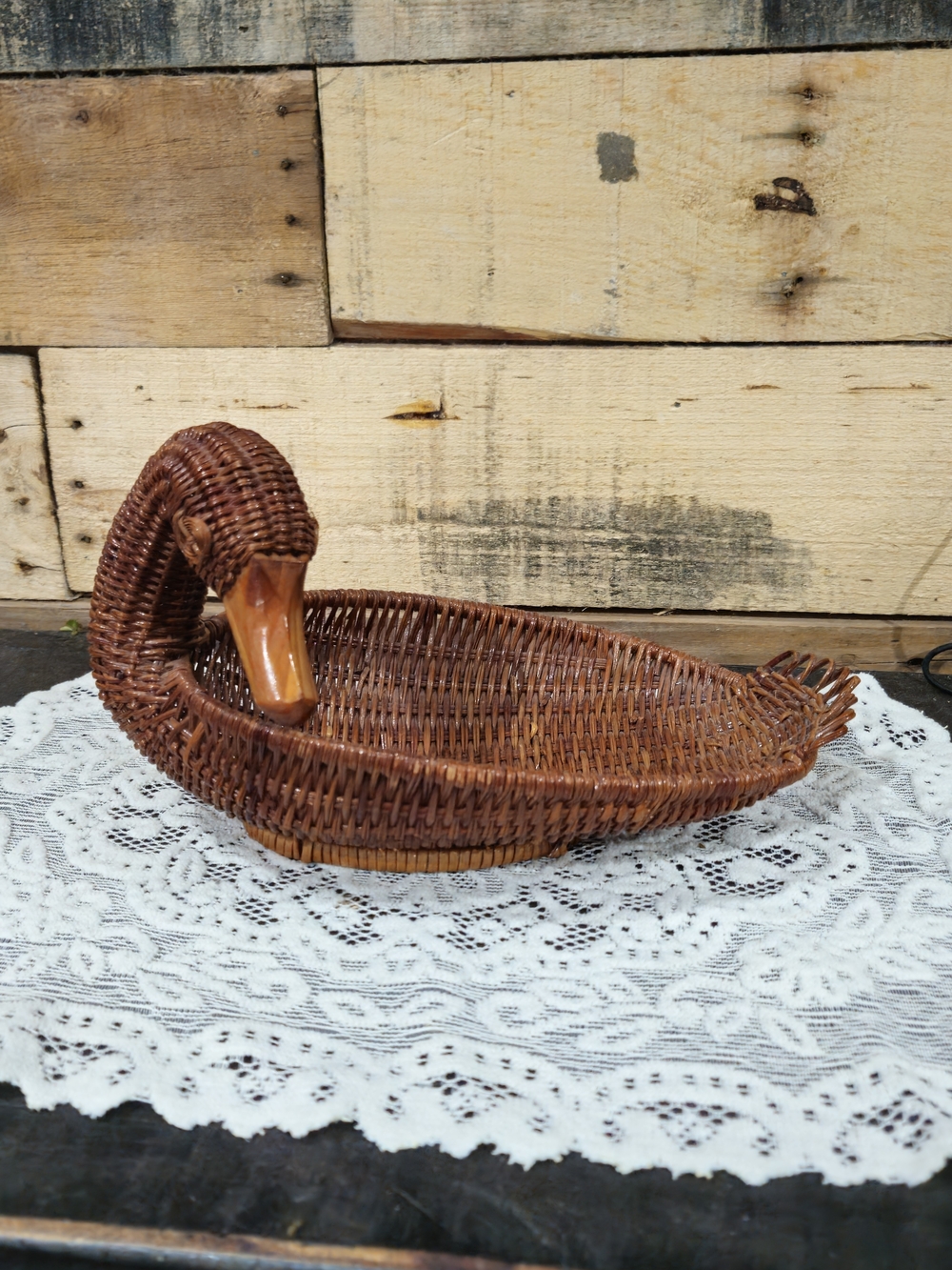 Woven Duck Basket - Brown Decorative Tray